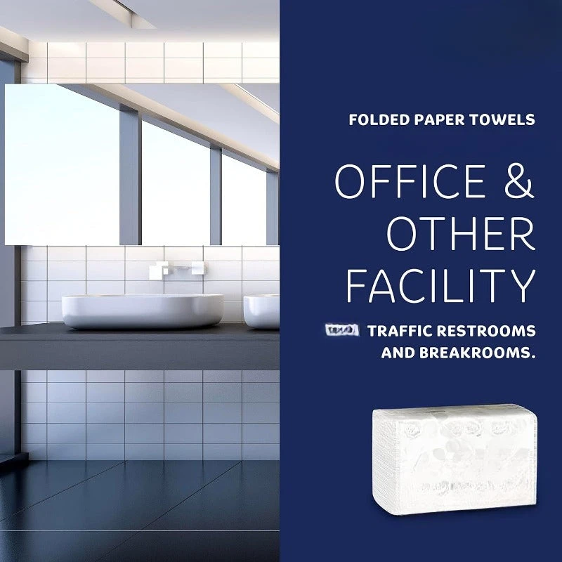 Hand Paper Towels Bulk (01890) Soft Absorbent 9.2" x 9.4" sheets White
