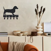 1pc wall Iron Crafts Key Rack Dog Leash Hanger - 9 inch Wide/6x5 inch Metal Wall Art Hook for Wall hanging Key holder 1