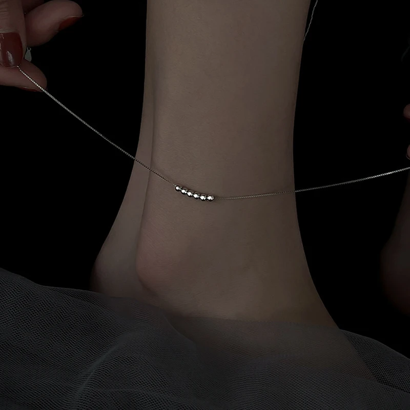 925 prata esterlina tornozeleira deslumbrante corrente clara cz geométrica elegante para mulher menina moda jóias presente dropship atacado