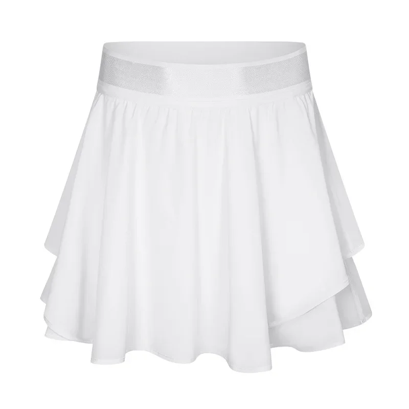 Luxtre Quick Dry Fake Two Tennis Skirts Lined with Anti Light Out Yoga Shorts for Women golf skirt