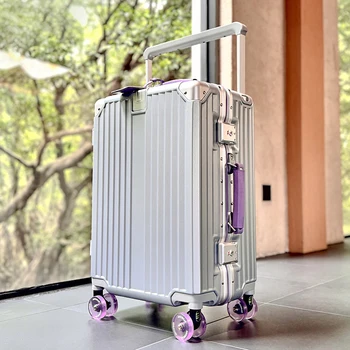 Bagaglio da donna con manico telescopico a tubo largo 2025 Valigia da trasporto da 20 pollici di nuovo stile 1
