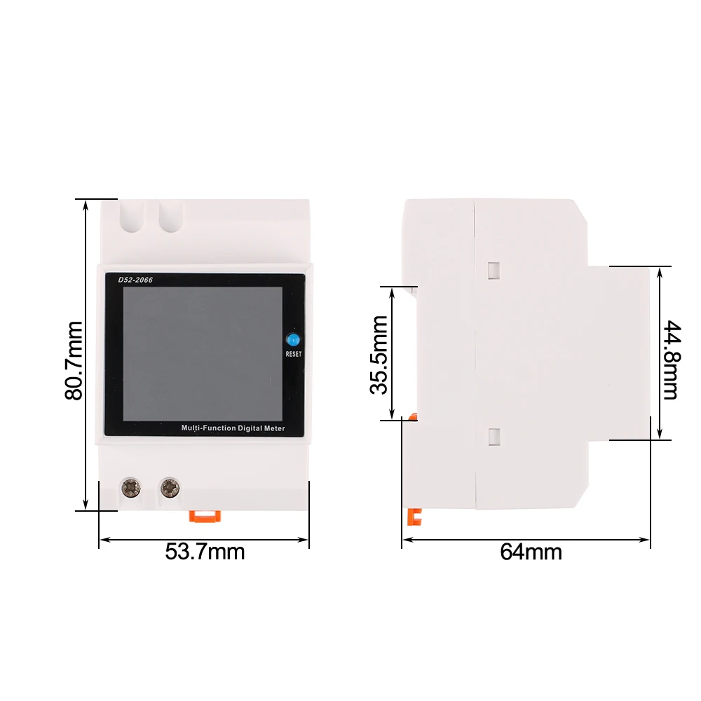 AC monitor 110V 220V 380V 100A Voltage Current Power Factor Active KWH Electric energy Frequency meter VOLT AMP D52-2066 power meter,energy meter