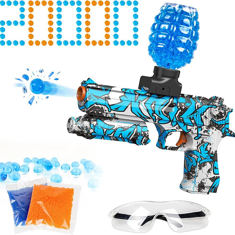 Pistolet jouet Glock, bombe à eau, boule de gel électrique