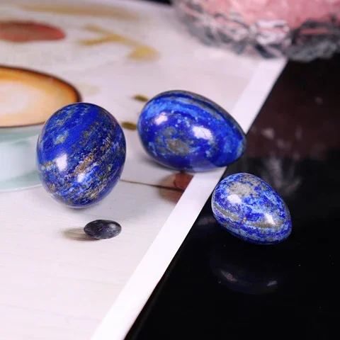 

Natural Crystal Egg Shaped Healing Stone Lapis lazuli Chakra Spirit Crystal Point Home Decoration Gem Crafts