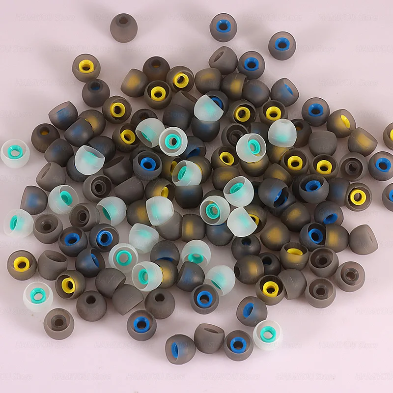 Two-Tone Silicone Earphone Tips – In-Ear Comfort Accessories