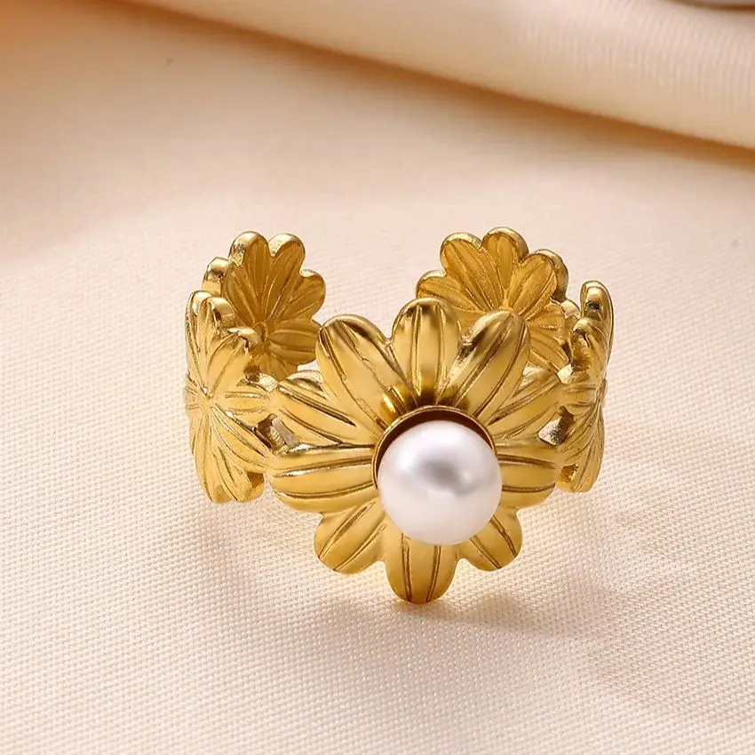 Stainless Steel Daisy Ring For Women
