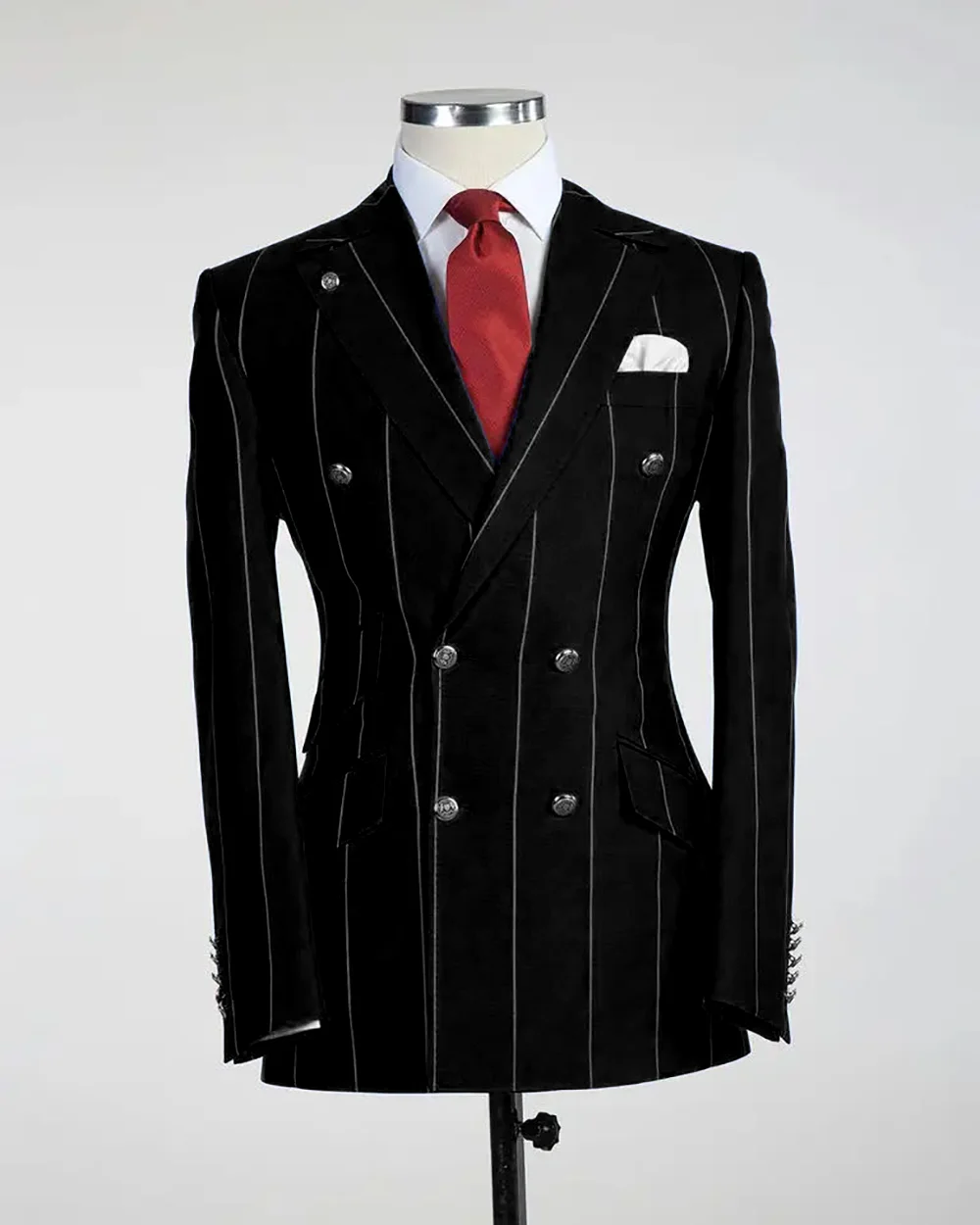 Men's Double Breasted Blazer and Trousers Sets Formal Pantsuits Evening Wedding Tuxedo Solid Color 2 Pcs Customized mens suits
