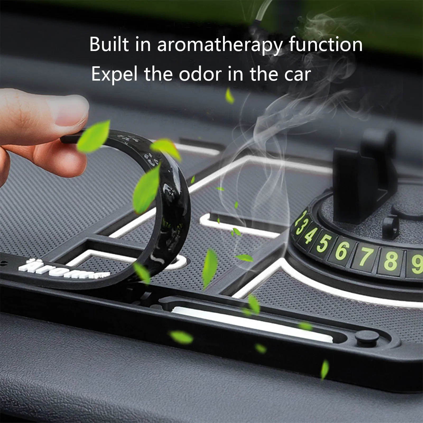 4 In 1 PVC Car Anti-Slip Mat panel Silicone Phone Holder Dashboard Mount Stand Multi-purpose Car Organizer Tray Accessory