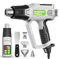 Hot Air Gun with LCD 12 Variable Temperatures Adjustable 120℉- 1110℉ Heat Gun 1500W/2000W High Power with 5 Accessories 1