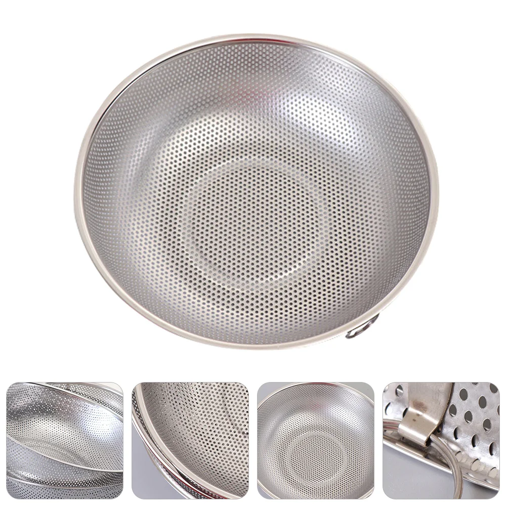 

Rice Washing Basket Fruit Holder Strainer Metal Stainless Steel Vegetable Basin Salad
