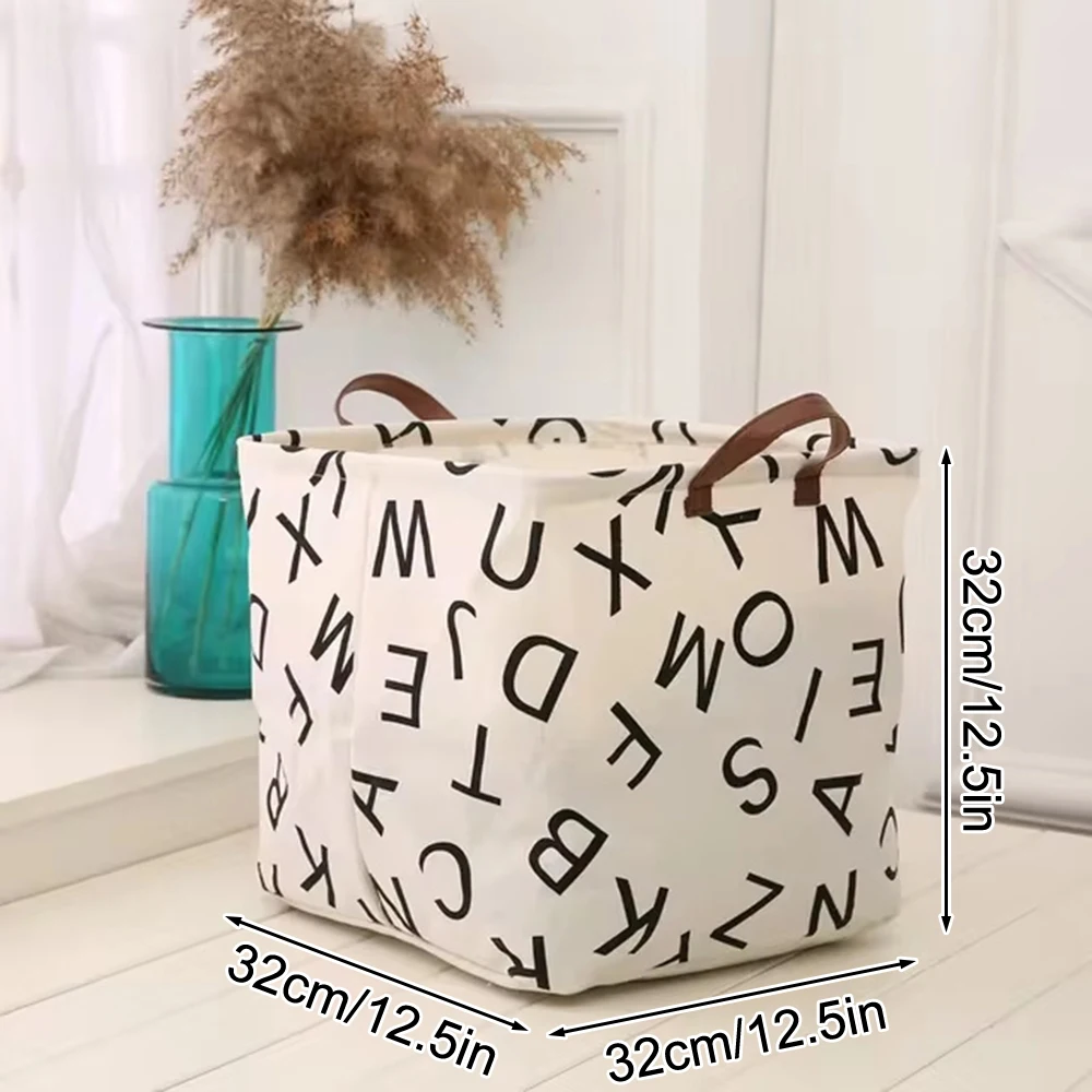 1PC Dirty Clothes Storage Basket Square Folding Toy Storage Basket Household Fabric Quilt Storage Bag 6
