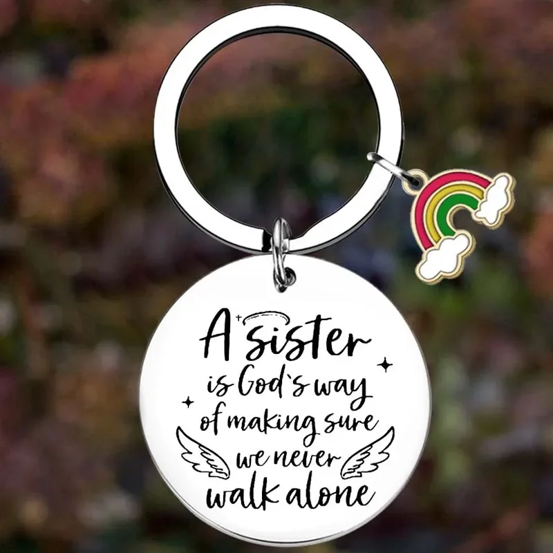 

Metal Big Little Sister Birthday Easter Christmas Gifts Keychain Sister Teens Key Chain Pendant Jewelry Friendship Gifts
