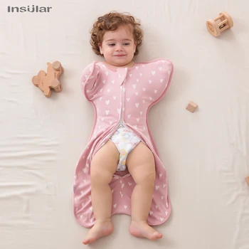 Newborn Cotton Swaddle with Zipper 1