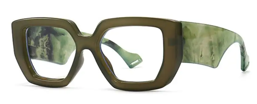 Hubeye Vierkante leesbril met groot montuur voor dames en heren, veerscharnier, oversized leesbril, anti-blauw licht 2.00