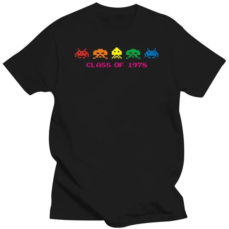

Funny Retro Space Invaders 'Class Of 1978' T Shirt - C64 Console Video Games Unisex Cool Pride T Shirt Men New Tshirt