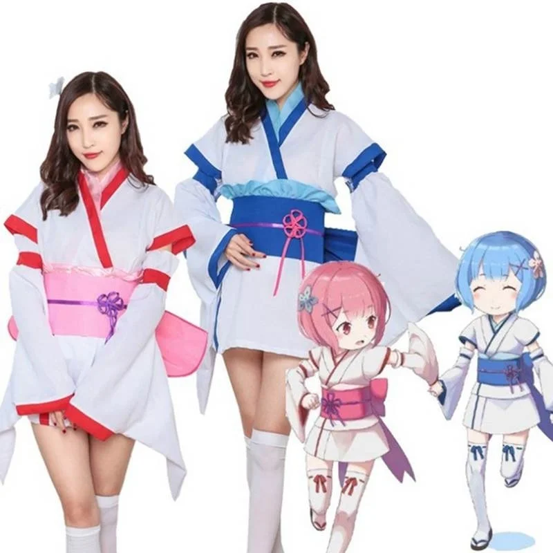 

Костюм для косплея «Re:zero Kara Hajimeru Lsekai Seikatsu Life In a другой мир» Рам Рем, горничная, родные сестры, бесплатная доставка