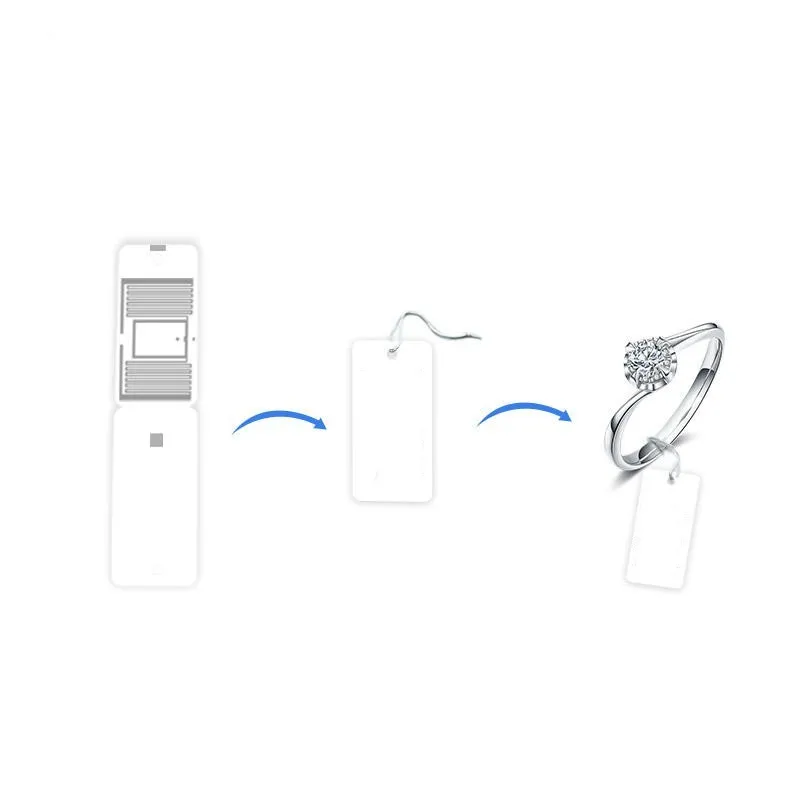 1000 조각 쥬얼리 UHF RFID 라벨 태그 PET 패시브 아트 페이퍼 추적 보안 방수 내열성 보석 시계