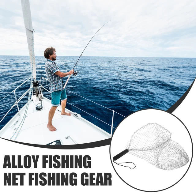 Crab Bait Fishing Net Nets Catching Basket Floating Aluminum Alloy Telescoping Pole 2
