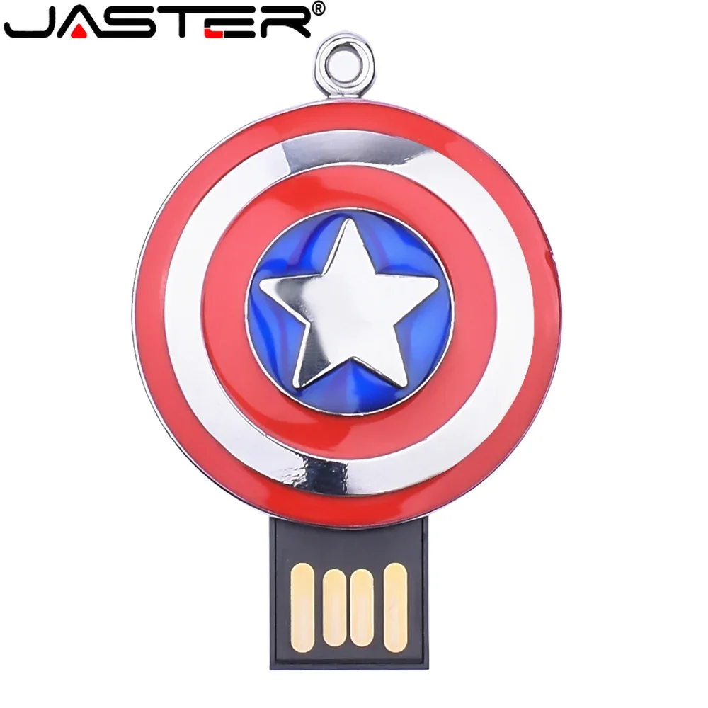 Metal Head LED USB Flash Drive 64GB 32GB 16GB 8GB Waterproof U Disk