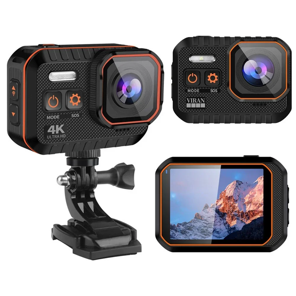 4K 60FPS Wifi Sport Camera with Remote Control Screen Waterproof HD Action Camcorder Drive Recorder Bicycle Video Camera Helmet 6