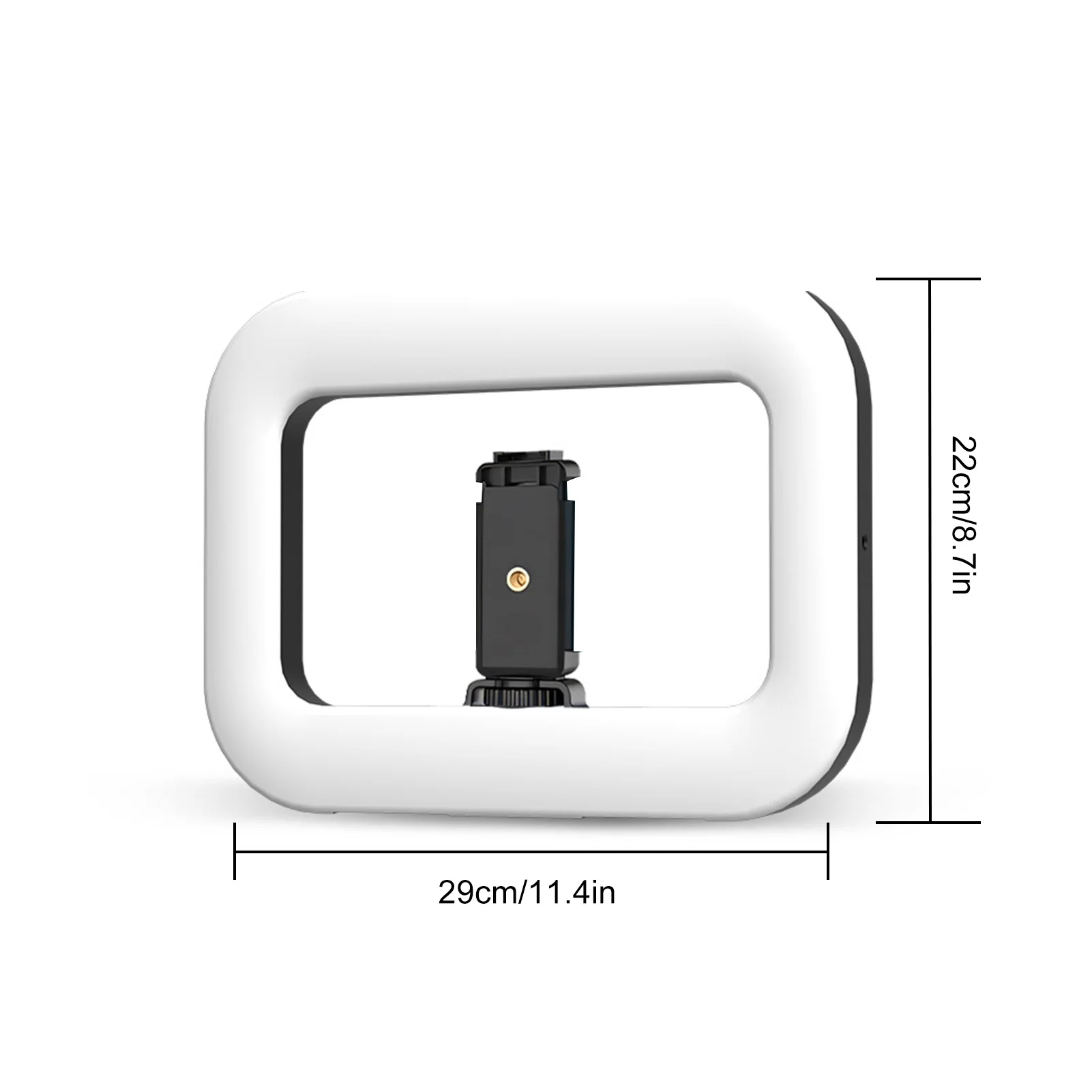 Portable Rechargeable Selfie Ring Light with Phone Holder and Stabilizer