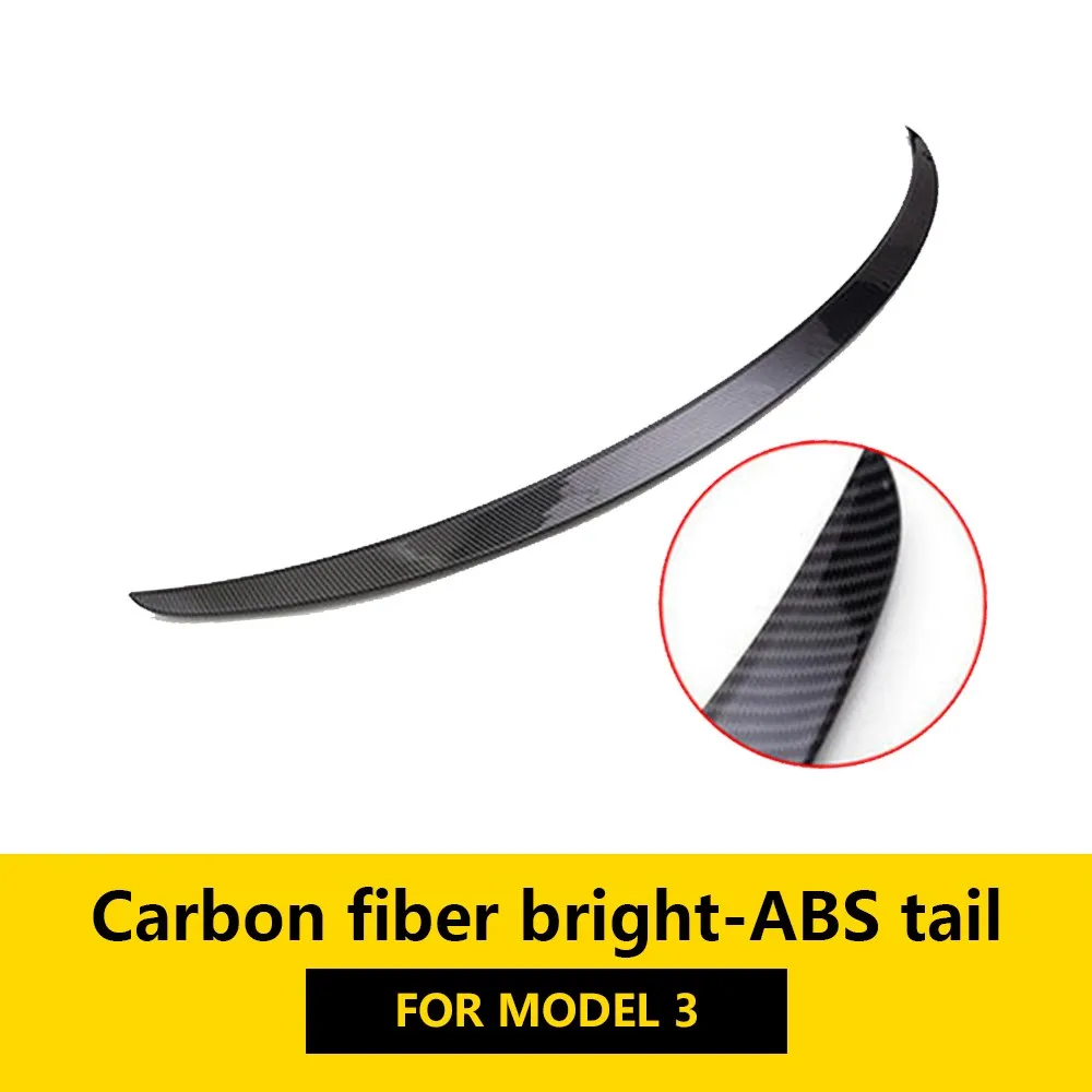 Araba ABS Spoiler Karbon Fiber Tesla Modeli 3 Y 2023 Orijinal Yüksek performanslı Dış Modifikasyon Model3 2022 Aksesuarları