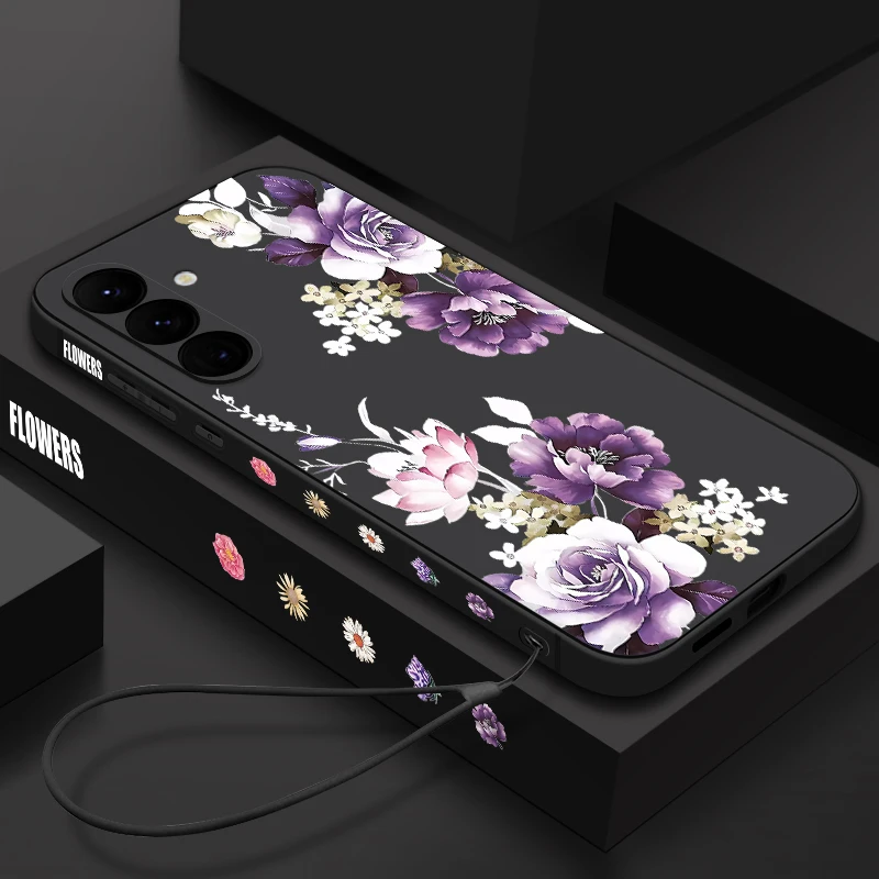 Elegant Purple Peony Flower Phone Case