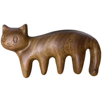 두피용 우드 헤드 마사지 빗, 머리 마사지 두피 마사지기, 사랑스러운 빗, 창의적인 빗