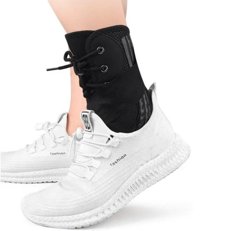 Sport Ankle Support Sprain Ankle Protector Brace Lace Up Adjustable Wrap Running Basketball Injury Recovery Sports Safety 1pcs