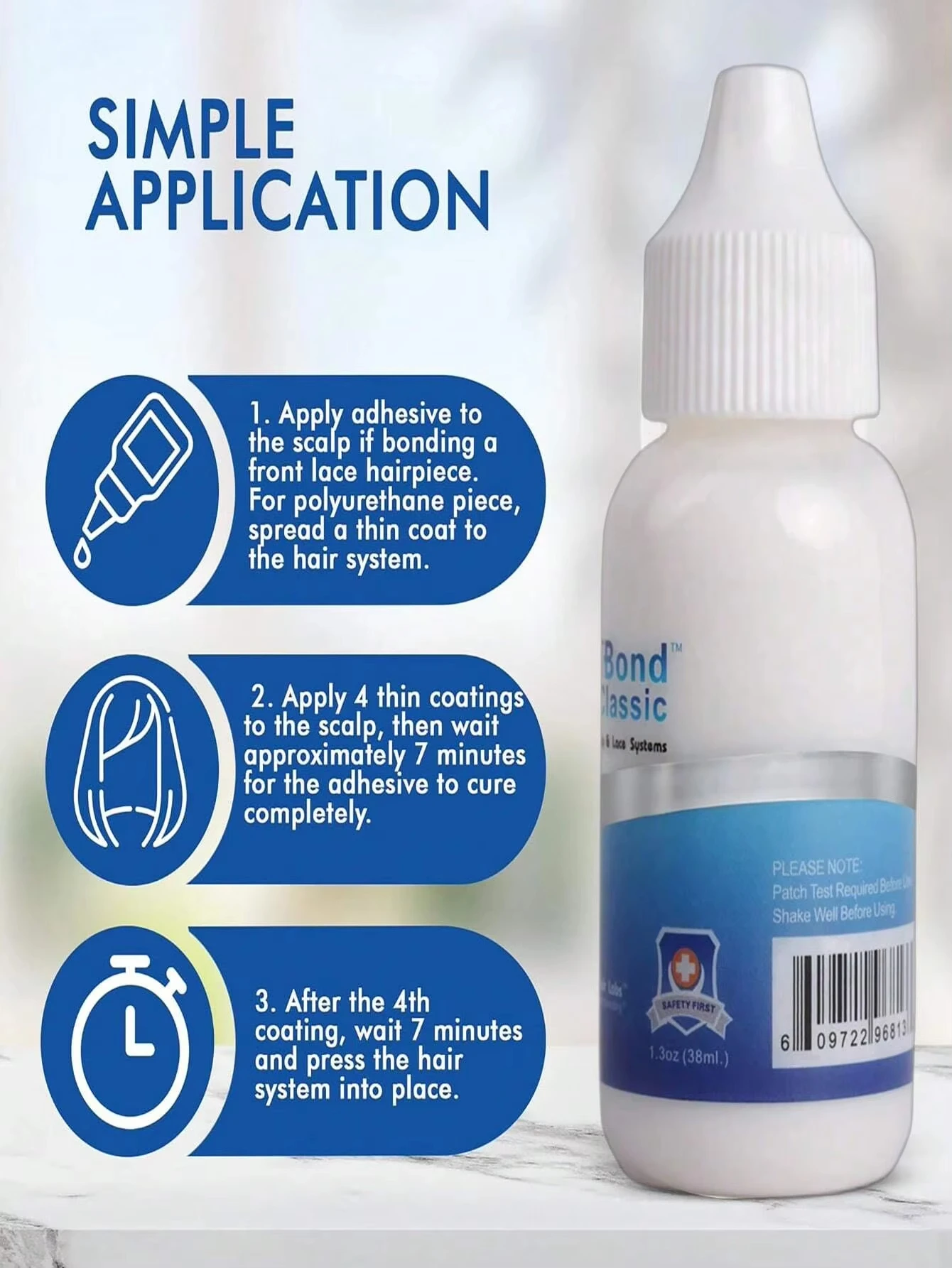 An alternative adhesive for invisible wigs, waterproof and oil-resistant, lightweight, safe and natural - 3