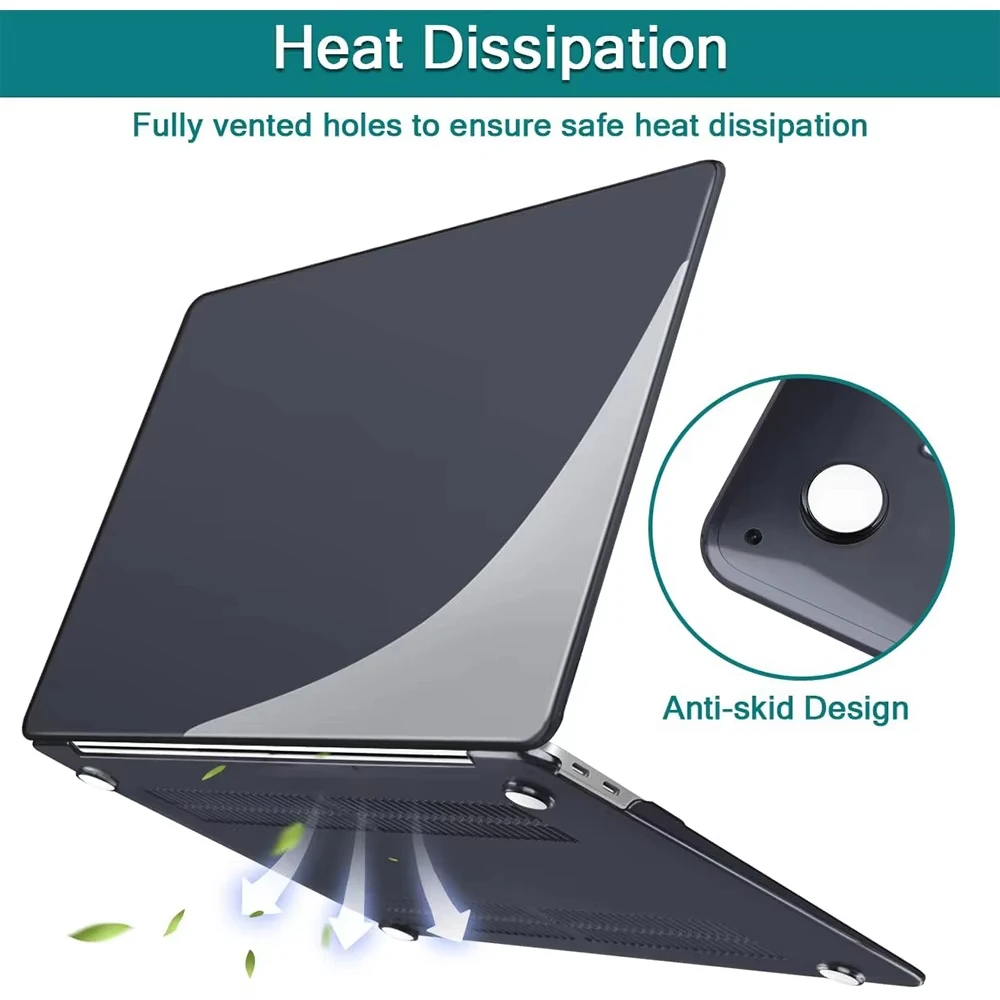 Sleek Clear Protective Laptop Case Cover - Air & Pro Series