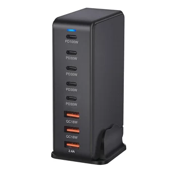 데스크탑 GaN 충전기, 8 포트 USB C타입 PD 충전기, 고속 충전, 3.0 USB C타입 고속 충전기, 모바일 USB 충전기, 268W