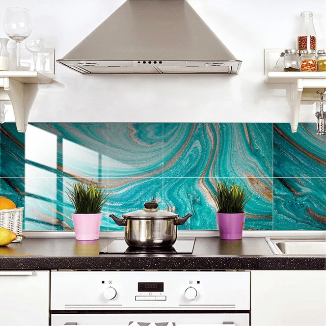 10 pz/set semplice rivestimento adesivo per piastrelle di cristallo  impermeabile rimovibile decorazioni per la casa decorazione della cucina e  del bagno - AliExpress