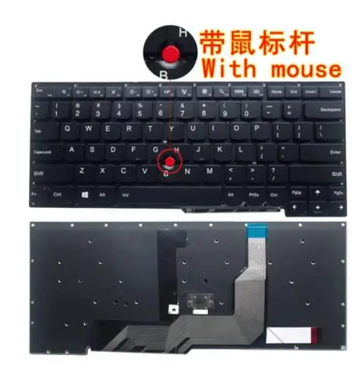 

Клавиатура US для Lenovo ThinkPad S3 S3-S431 S3-S440 черная с указателем и подсветкой