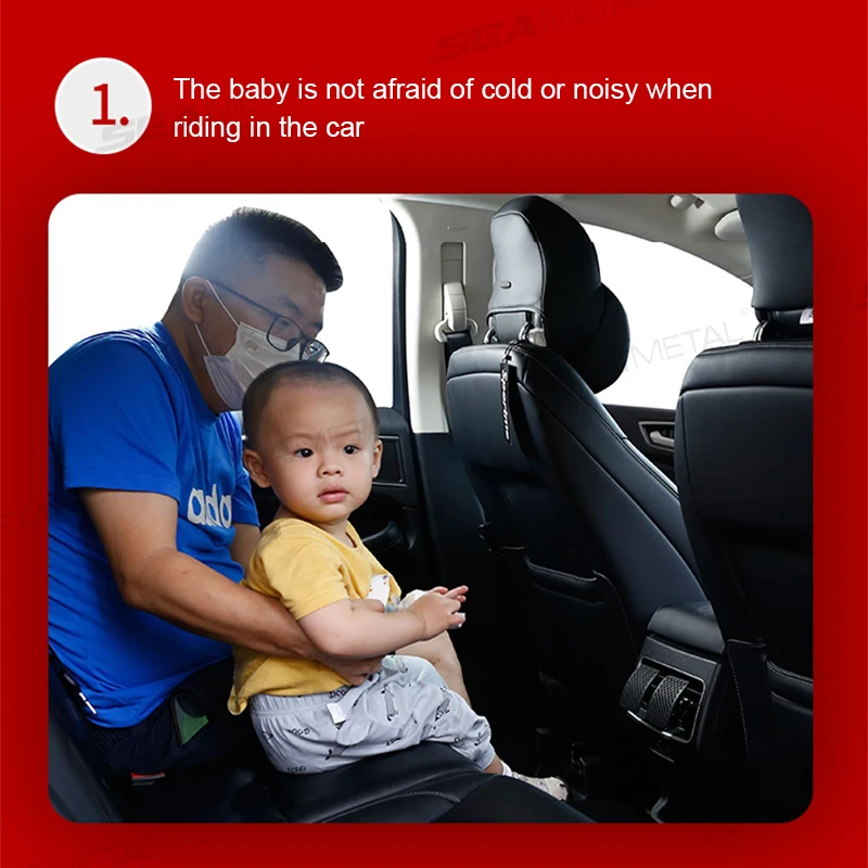 SEAMETAL Car Air Vent Baffle Free Adjustable Clip Wind Shield Changing Wind-Direction Wind Guide Plate Prevent Direct Blowing