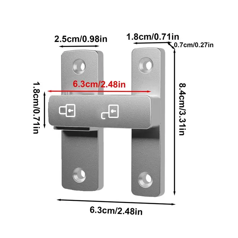 Barn Door Lock Gate Latches for Sliding Doors Heavy Duty 180 Degree Shed Closets Window Door Latch Plug Baby Safety Latch