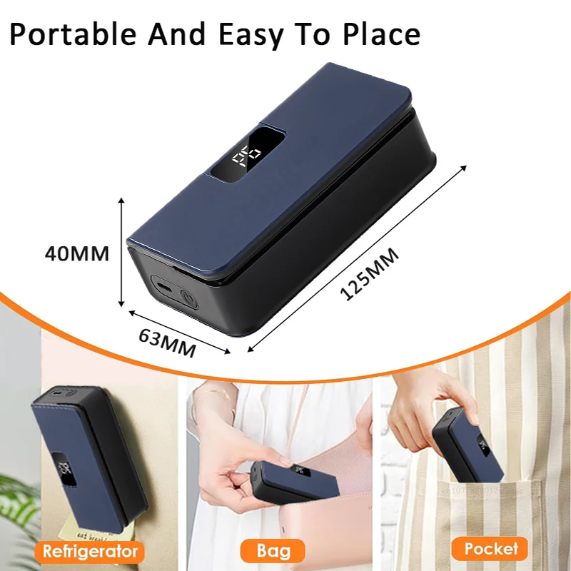 Mini Bag Sealer Plastic Bag Heat Sealer Plastic Bag Sealing Machine USB Rechargeable Portable Package Bags Sealer 6