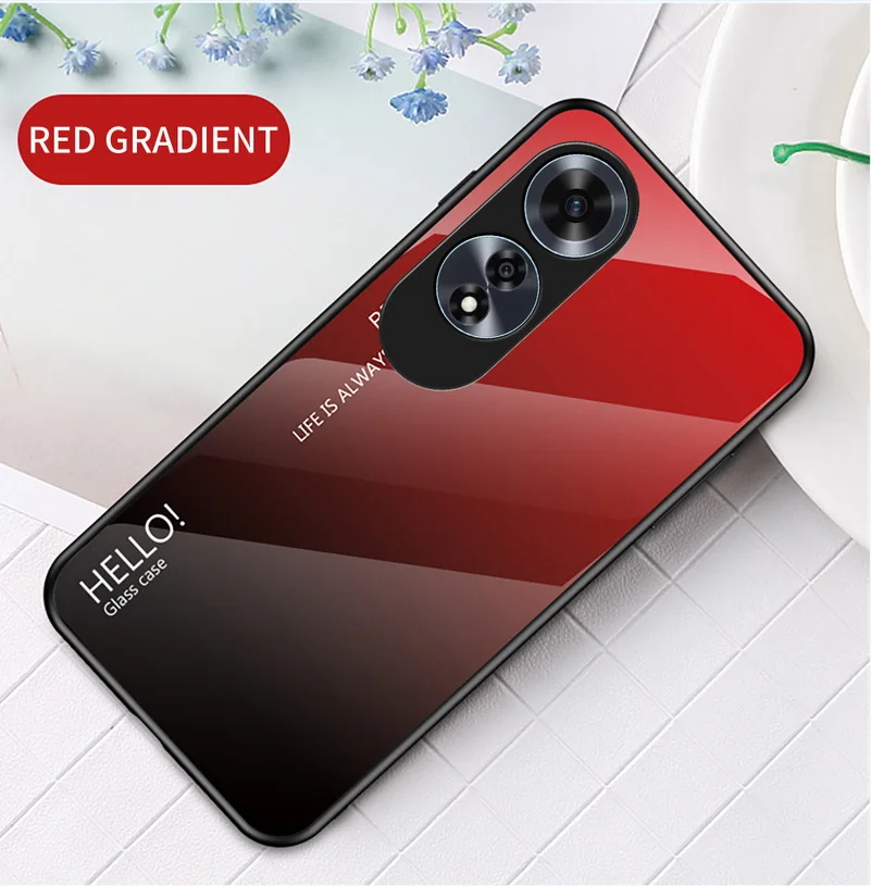 Gradient Tempered Glass Glossy Back Cover