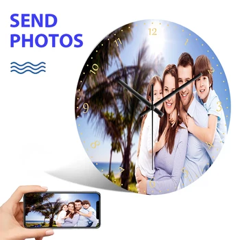 Orologio da parete personalizzato Orologio da casa al quarzo silenzioso Foto personalizzate Matrimonio LOGO aziendale Foto d'arte per bambini Ritratti di famiglia MODA