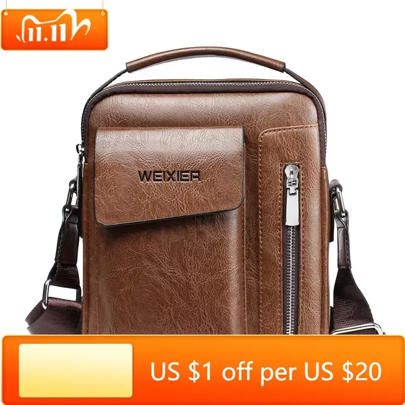 

Casual Men Shoulder Bag Vintage Crossbody Bags High Quality Male Bag Leather Handbag Men Messenger Bags