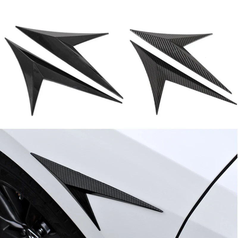 

Боковое крыло из углеродного волокна, декоративная доска, Акула, искусственная обшивка, Стайлинг, боковое крыло, Автомобильный Универсальный ABS