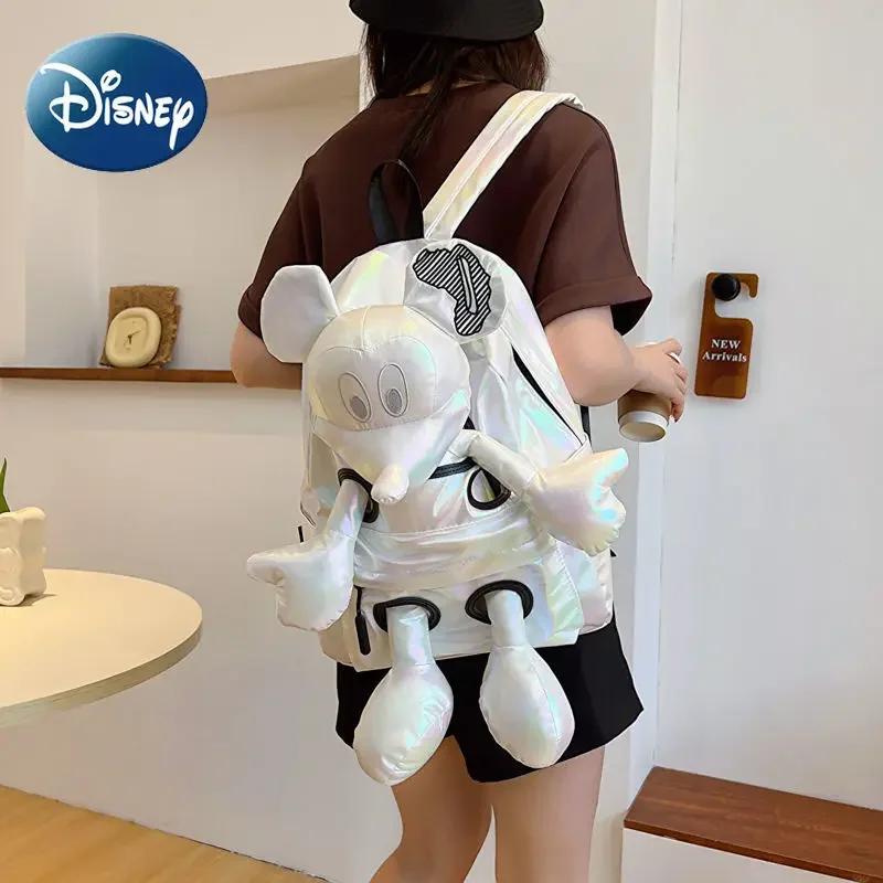 

Disney Mickey Mouse School Bag for Women College Students Girl Luxury Designer Backpack Large Capacity Class Bag Kawaii