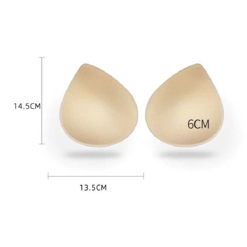 1Pair Thick Latex Bra Pads Inserts Push Up Breast Enhancer Removeable For Women Bras Swimsuit Bikini