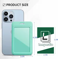 1 Pcs Sliding ID Badge Holder with Clear Window,ID Card Protector for Office,School,Great Gift for Women,Staff,Student 4