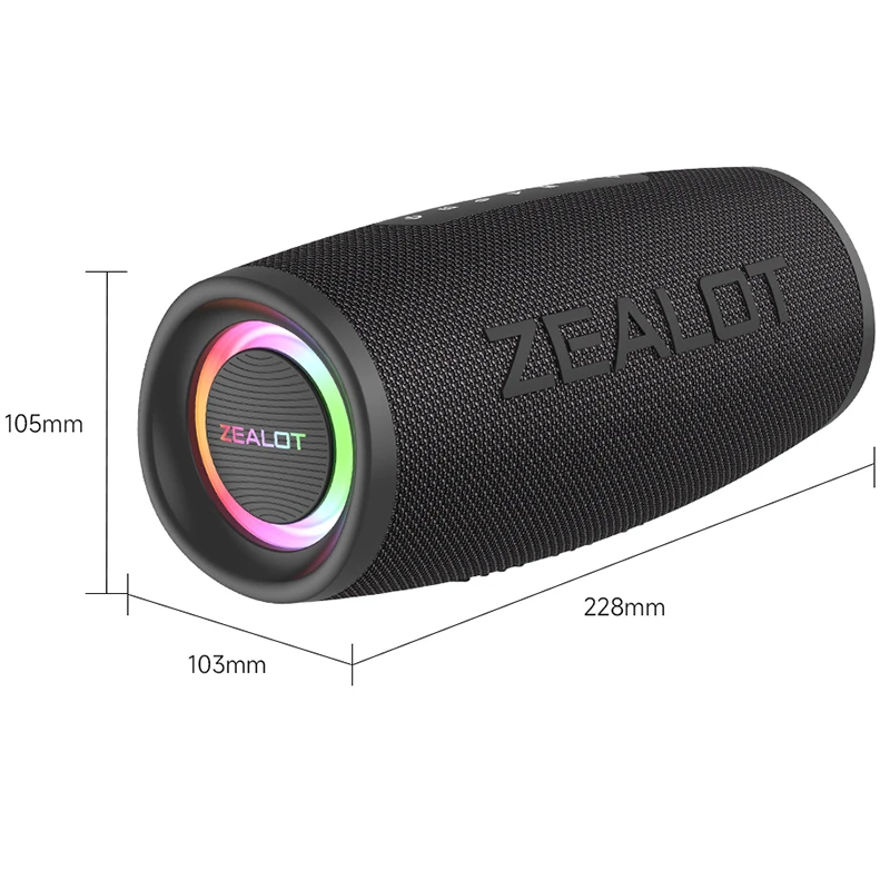 ZEALOT S56 40W Bluetooth Speaker Outdoor Wireless Subwoofer Heavy