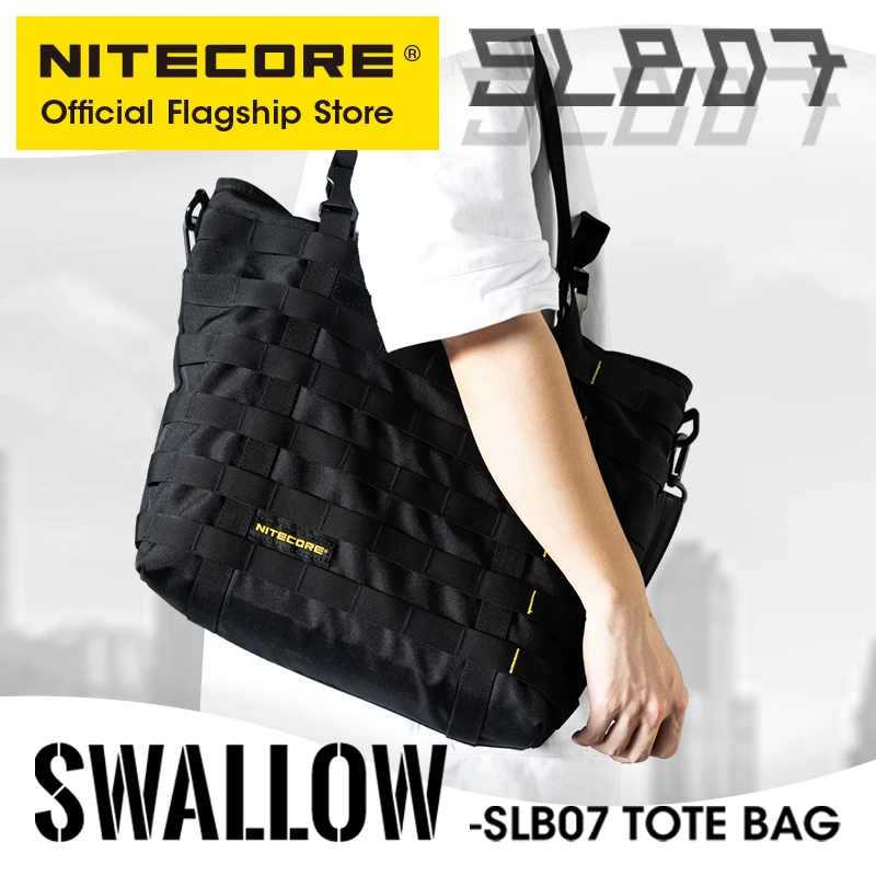 

NITECORE SLB07 7L Tote Bag Large Commuter Shoulder Bag 600D Nylon Casual Tactical Tool Sling Bags Handbag Molle System Men Women