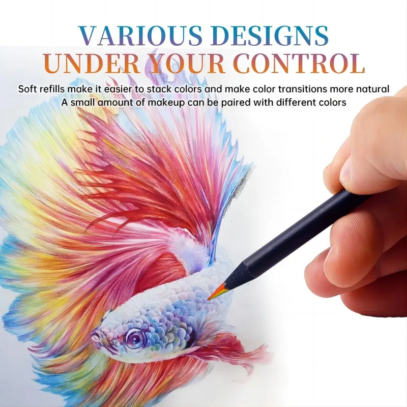 AngelMark 12Pcs Rainbow Color Pencils – 7-Color Gradient Crayons 2