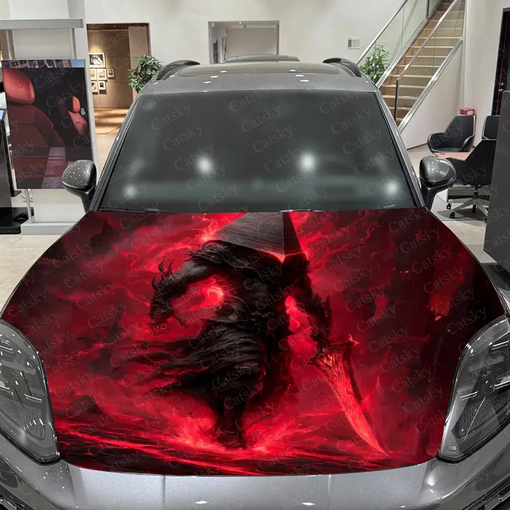 Adesivi per coperture per auto Sword Wielding Warrior: design estetico per auto, pellicola in vinile resistente, pellicola protettiva antigraffio, adatta - immagine 5