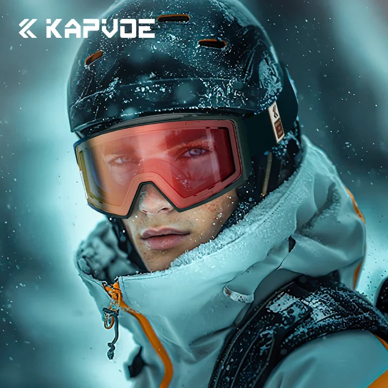 KAPVOE Men's Winter Ski Goggles UV400 Anti-fog Snow Glasses Outdoor Skiing Sports Protect