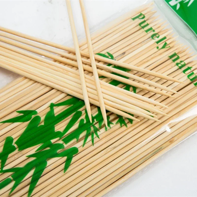 Natural Bamboo BBQ Skewers Bamboo Sticks Disposable BBQ Kabob Skewers 270/90Pcs For Grilling Appetiser Barbecue 15/20/25/30cm,barbecue skewers,bbq grilling accessories